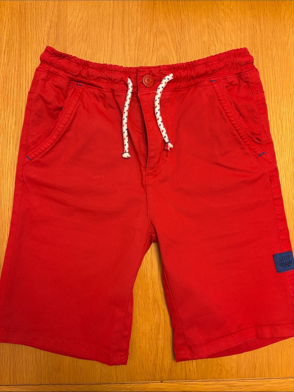 Boys Minoti Red Casual Drawstring Shorts Size 7-8 years